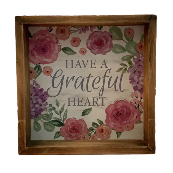 Have A Grateful Heart Wood Sign - Picture 1 of 4